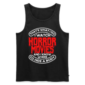 Film d’horreur Slasher Film Creepy Movies Cadeau - Débardeur bio Premium Homme - noir - Devant - Michal (187cm)