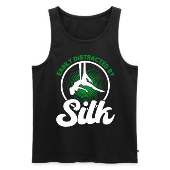 Aerial Silk Aerial Yoga Gymnastinnen Aerial Yoga G - Männer Premium Bio Tank Top - Schwarz - Vorne - AI Model Male 178 light (178cm)