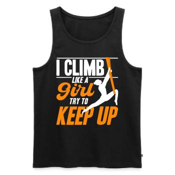 Aerial Yoga Gymnastinnen Aerial Silk Aerial Yoga G - Männer Premium Bio Tank Top - Schwarz - Vorne - AI Model Male 178 light (178cm)