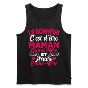 Cadeau Fête des Mère pour Arrière Grand-Mère - Débardeur bio Premium Homme - noir - Devant - Michal (187cm)