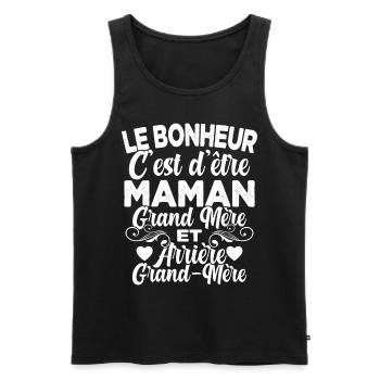 Cadeau Fête des Mère pour Arrière Grand-Mère - Débardeur bio Premium Homme - noir - Devant - Michal (187cm)