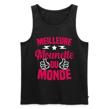 Fête des Mères Meilleure Mounette du Monde - Débardeur bio Premium Homme - noir - Devant - Michal (187cm)
