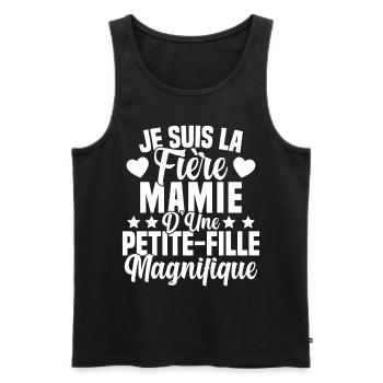 Je suis la Fière Mamie d'une Petite Fille Cool - Débardeur bio Premium Homme - noir - Devant - Michal (187cm)
