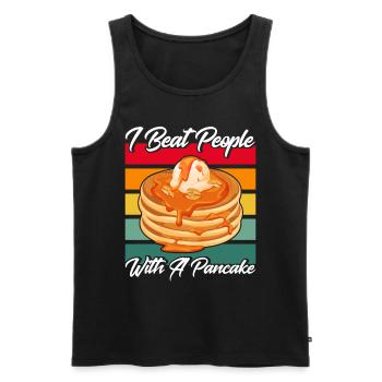 Breakfast Pancakes Pancakes Lovers Pank - Men's Premium Organic Tank Top - black - Front - AI Model Male 178 light (178cm)