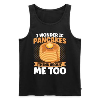 Breakfast Pancakes Pancakes Lover Fluffi - Men's Premium Organic Tank Top - black - Front - AI Model Male 178 light (178cm)