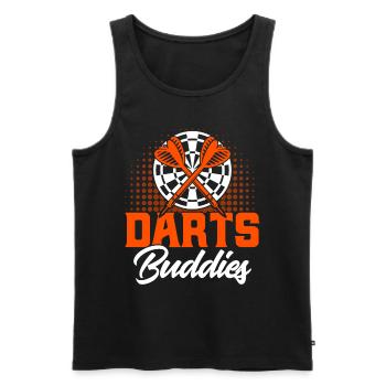 Dartboard Dart Throw Darts Gift - Men's Premium Organic Tank Top - black - Front - AI Model Male 178 light (178cm)