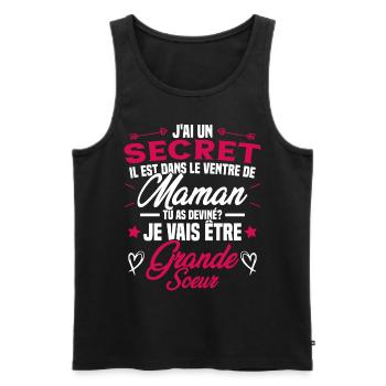 Tu as deviné je vais être grande soeur Humour - Débardeur bio Premium Homme - noir - Devant - Michal (187cm)