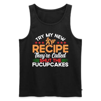 Christmas Bakery Gingerbread Gingerbread Baking Gesc - Men's Premium Organic Tank Top - black - Front - AI Model Male 178 light (178cm)