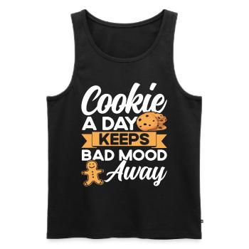 Baking Cookies Christmas Bakery Gingerbread Gesc - Men's Premium Organic Tank Top - black - Front - AI Model Male 178 light (178cm)