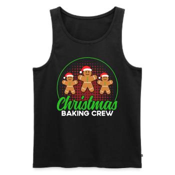 Cookie Baking Crew Gingerbread Baking Cookies ba - Men's Premium Organic Tank Top - black - Front - AI Model Male 178 light (178cm)