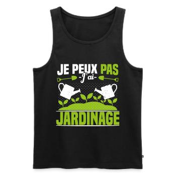 Je Peux Pas J'ai Jardinage Jardinier Humour Cadeau - Débardeur bio Premium Homme - noir - Devant - Michal (187cm)