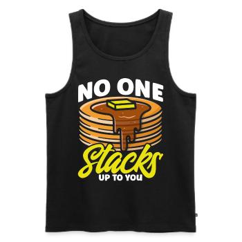 Pancakes Day Breakfast Pancakes Pancakes Pancakes - Men's Premium Organic Tank Top - black - Front - Michal (187cm)