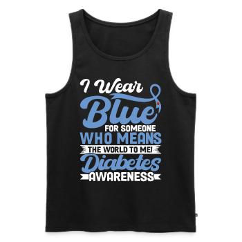 Diabetes cure diabetes month adolescent diabet - Men's Premium Organic Tank Top - black - Front - AI Model Male 178 light (178cm)