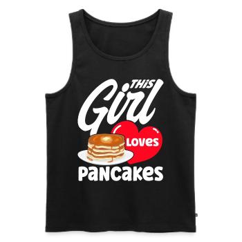 Pancakes Day Breakfast Pancakes Pancakes Pancakes - Men's Premium Organic Tank Top - black - Front - Michal (187cm)
