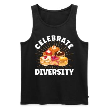 Breakfast Pancakes Pancakes Lover Fluffi - Men's Premium Organic Tank Top - black - Front - AI Model Male 178 light (178cm)
