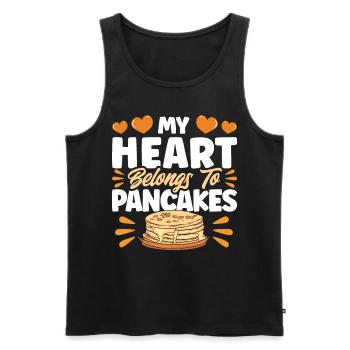 Fluffy Flat Cake Pancake Lovers Pan Pank - Débardeur bio Premium Homme - noir - Devant - Michal (187cm)