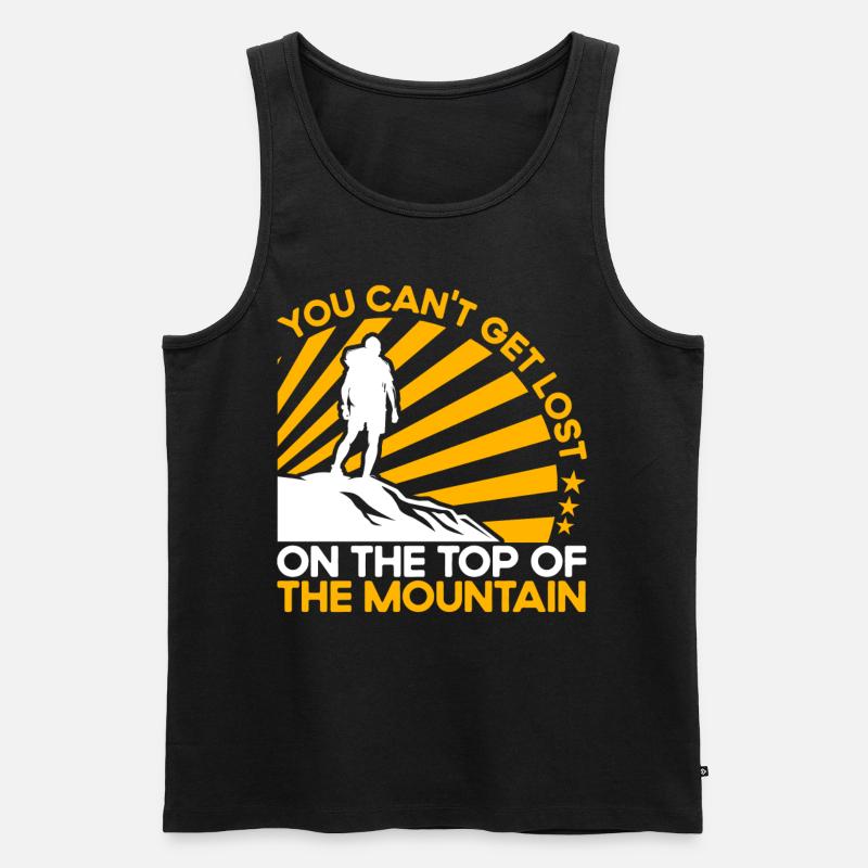 Draußen Wandern Wanderer Geschenk - Männer Premium Bio Tank Top - Schwarz
