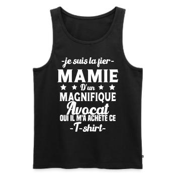 Mamie d'un magnifique Avocat Humour Cadeau - Débardeur bio Premium Homme - noir - Devant - Michal (187cm)