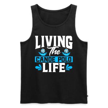Kanupolo Mannschaft Kanusport Kanupolo Geschenk - Männer Premium Bio Tank Top - Schwarz - Vorne - Michal (187cm)