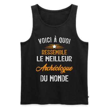 Voici à quoi ressemble le meilleur Architecte - Débardeur bio Premium Homme - noir - Devant - Michal (187cm)