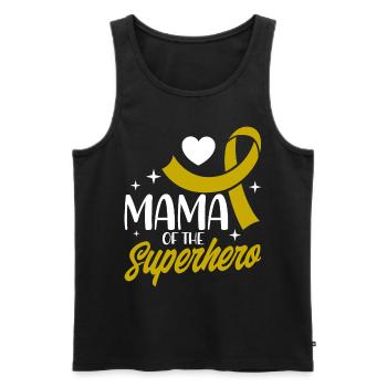 Survivant du cancer infantile du ruban jaune v - Débardeur bio Premium Homme - noir - Devant - AI Model Male 178 light (178cm)