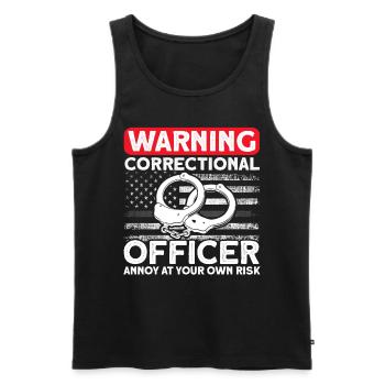 Handschellen Gefängniswärter Justizvollzugsbeamter - Männer Premium Bio Tank Top - Schwarz - Vorne - Michal (187cm)