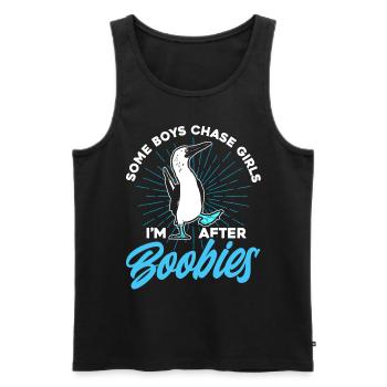 Birdwatcher Seabird Boobie Cadeau - Débardeur bio Premium Homme - noir - Devant - AI Model Male 178 light (178cm)