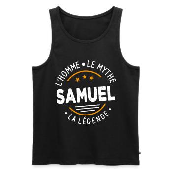 Samuel L'Homme Le Mythe La Légende - Débardeur bio Premium Homme - noir - Devant - Michal (187cm)