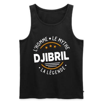 Djibril L'Homme Le Mythe La Légende - Débardeur bio Premium Homme - noir - Devant - Michal (187cm)