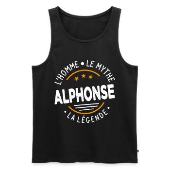 Alphonse L'Homme Le Mythe La Légende - Débardeur bio Premium Homme - noir - Devant - Michal (187cm)