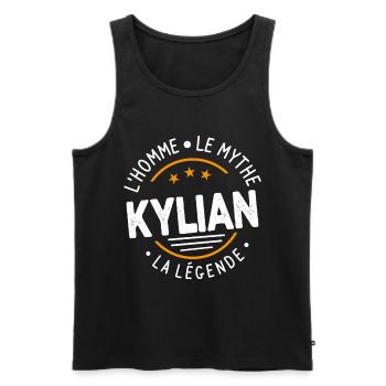 kylian L'Homme Le Mythe La Légende - Débardeur bio Premium Homme - noir - Devant - Michal (187cm)