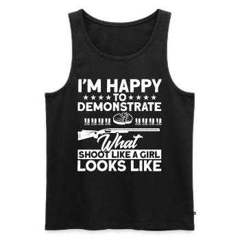 Clay Pigeon Shooting Falling Shooting Clay Pigeon Shooting - Men's Premium Organic Tank Top - black - Front - Michal (187cm)