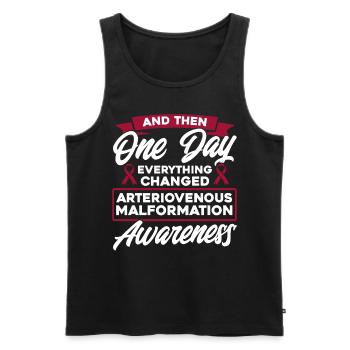 Malformation artérioveineuse de soutien artériove - Débardeur bio Premium Homme - noir - Devant - Michal (187cm)