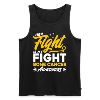 Cancer des os Survivants du cancer des os Soutien - Débardeur bio Premium Homme - noir - Devant - AI Model Male 178 light (178cm)