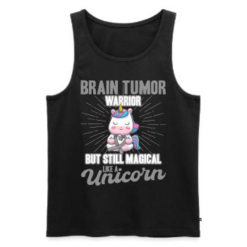 Brain Tumor Support Brain Tumor Awareness Gray - Men's Premium Organic Tank Top - black - Front - Michal (187cm)