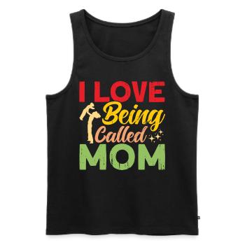 Mama Passende Familie Großmutter Geschenk - Männer Premium Bio Tank Top - Schwarz - Vorne - Michal (187cm)