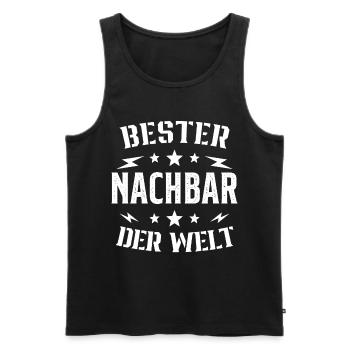 Meilleur Voisin Du Monde Humour Cadeau - Débardeur bio Premium Homme - noir - Devant - Michal (187cm)