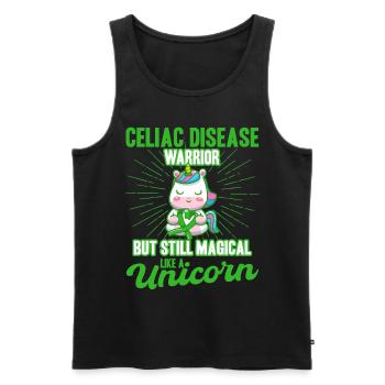 Celiac Disease Support Celiac Disease Awareness Greens - Men's Premium Organic Tank Top - black - Front - Michal (187cm)
