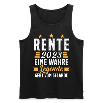 La légende prend sa retraite Cadeau retraité 2023 - Débardeur bio Premium Homme - noir - Devant - Michal (187cm)