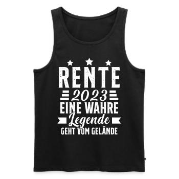 La légende prend sa retraite Cadeau retraité 2023 - Débardeur bio Premium Homme - noir - Devant - Michal (187cm)