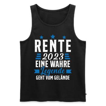 La légende prend sa retraite Cadeau retraité 2023 - Débardeur bio Premium Homme - noir - Devant - Michal (187cm)