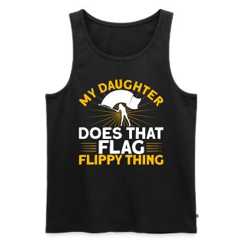 Meine Tochter macht die Fahne flippig Fahnenwache - Männer Premium Bio Tank Top - Schwarz - Vorne - AI Model Male 178 light (178cm)