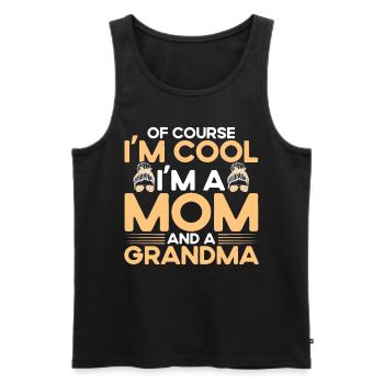 Natürlich bin ich cool Mutter & Großmutter Geschen - Männer Premium Bio Tank Top - Schwarz - Vorne - Michal (187cm)