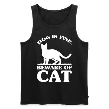Cat Parents Cat Cats Sayings Gift - Men's Premium Organic Tank Top - black - Front - AI Model Male 178 light (178cm)