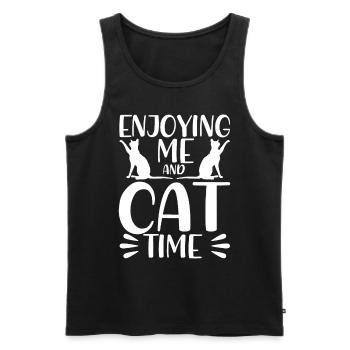 Chat parents chats dictons chat cadeau - Débardeur bio Premium Homme - noir - Devant - Michal (187cm)