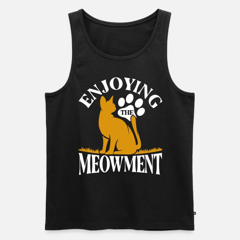 Katze Katzeneltern Katzen Sprüche Geschenk - Männer Premium Bio Tank Top - Schwarz