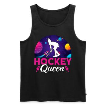 Hockey Queen Field Hockey Gift - Men's Premium Organic Tank Top - black - Front - Michal (187cm)