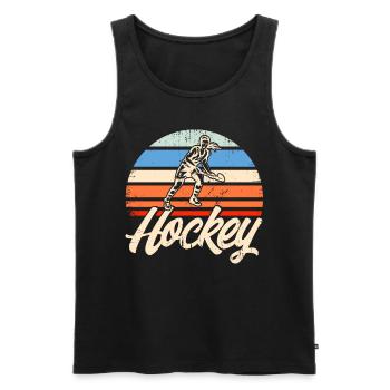 Hockey Field Hockey Gift - Men's Premium Organic Tank Top - black - Front - Michal (187cm)