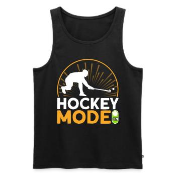 Hockey Mode to Field Hockey Gift - Men's Premium Organic Tank Top - black - Front - Michal (187cm)