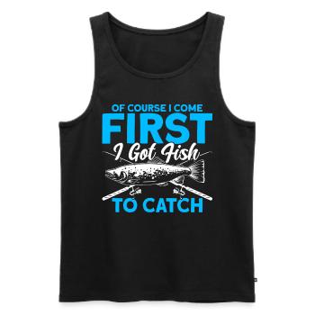 First I need to catch fish fishing gift - Men's Premium Organic Tank Top - black - Front - Michal (187cm)